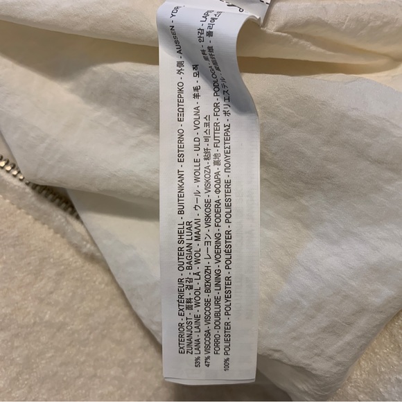 ZARA Ivory Wool Coat - Size M - Like New - Picture 6 of 6